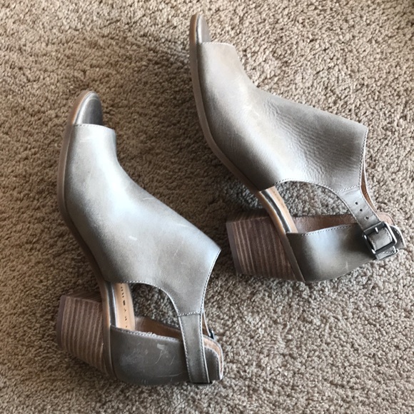 Lucky Brand Barimo Leather Toe Open Bootie Size 7.5 - Picture 8 of 11